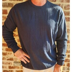 Hawker Rye Cotton Cashmere Pullover Sweater Men's XL Blue‎ Navy Classic Fit